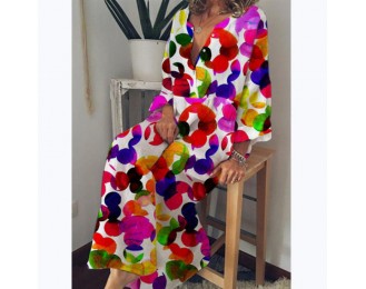Fashion Flower Print Dre 