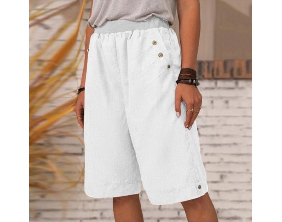 Casual Cotton   Linen Shorts