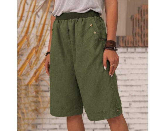 Casual Cotton   Linen Shorts